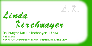 linda kirchmayer business card